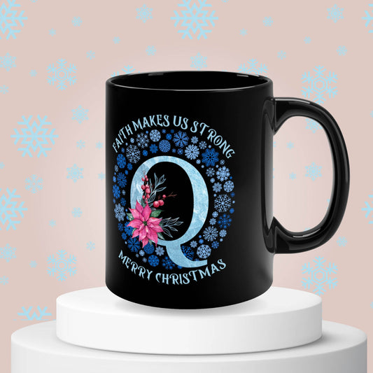 Joyful Christmas Alphabet Q Mug