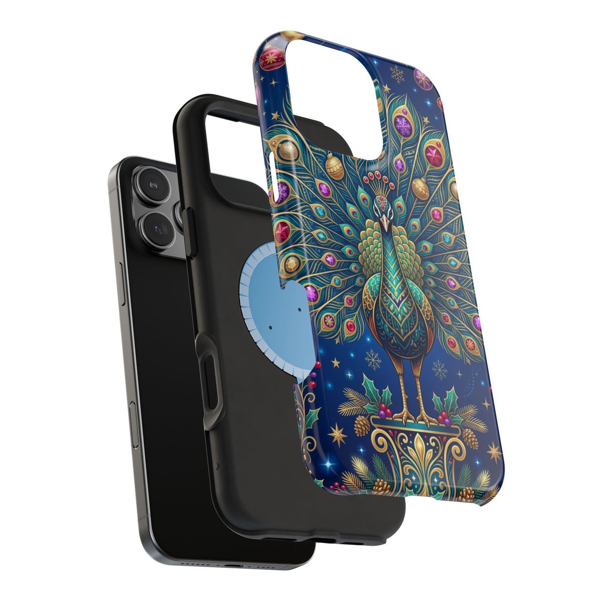 Christmas Peacock - Magnetic iPhone Case
