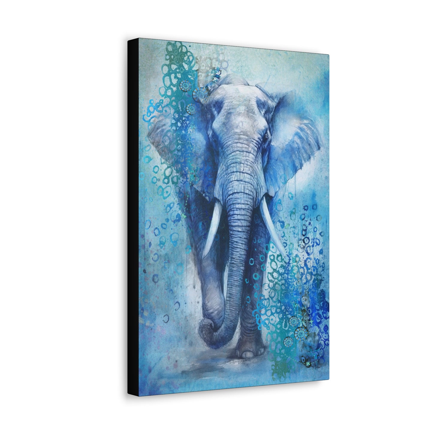 Blue Elephant - Canvas Wall Art