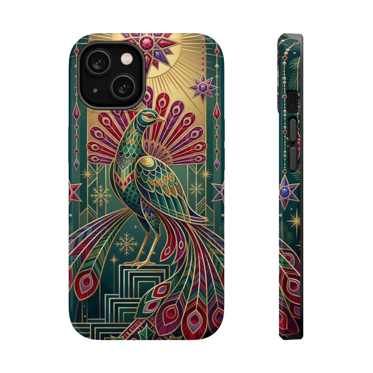Art Deco Peacock - Magnetic iPhone Case