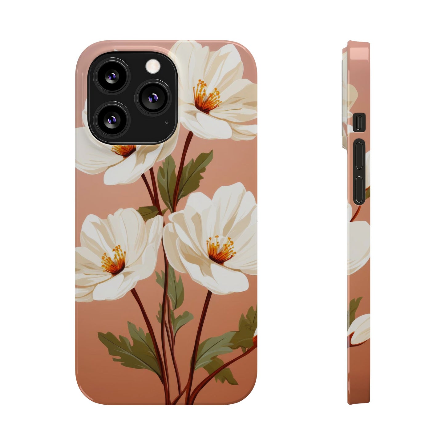 Elegant White Flower - iPhone Case