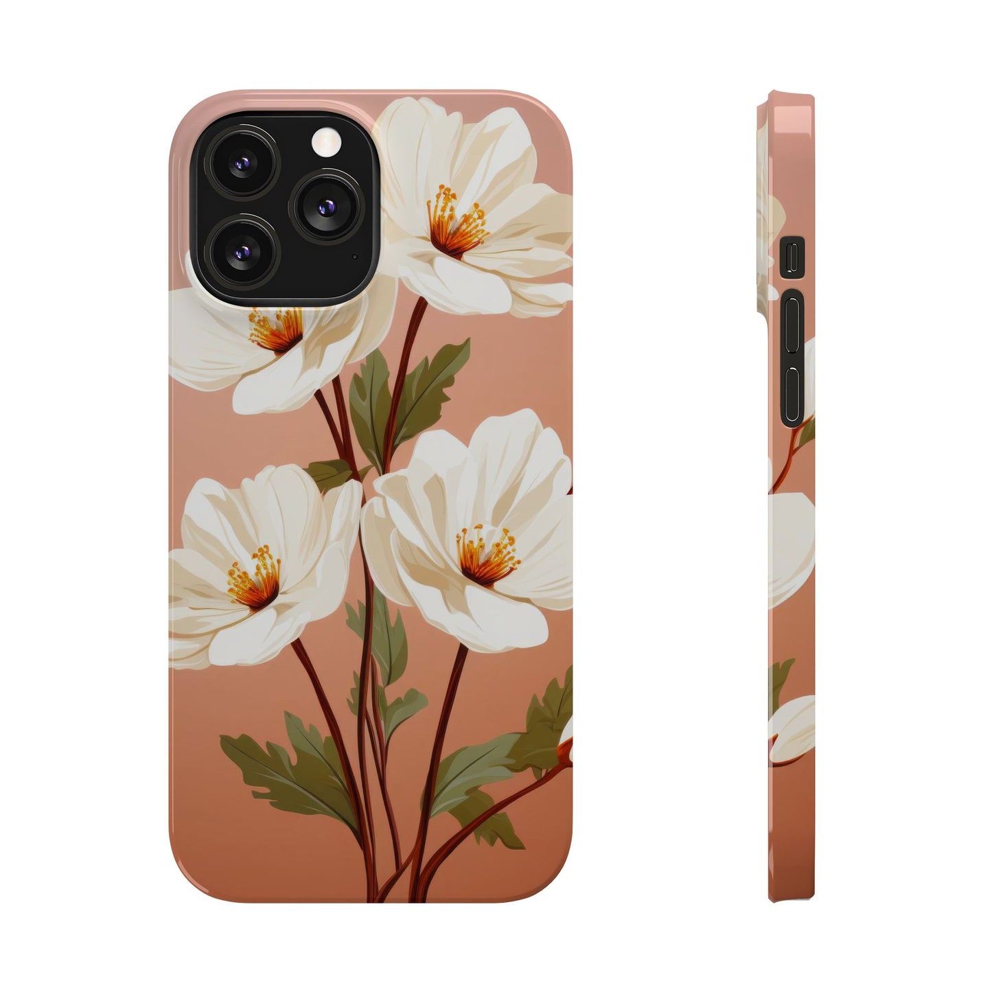 Elegant White Flower - iPhone Case