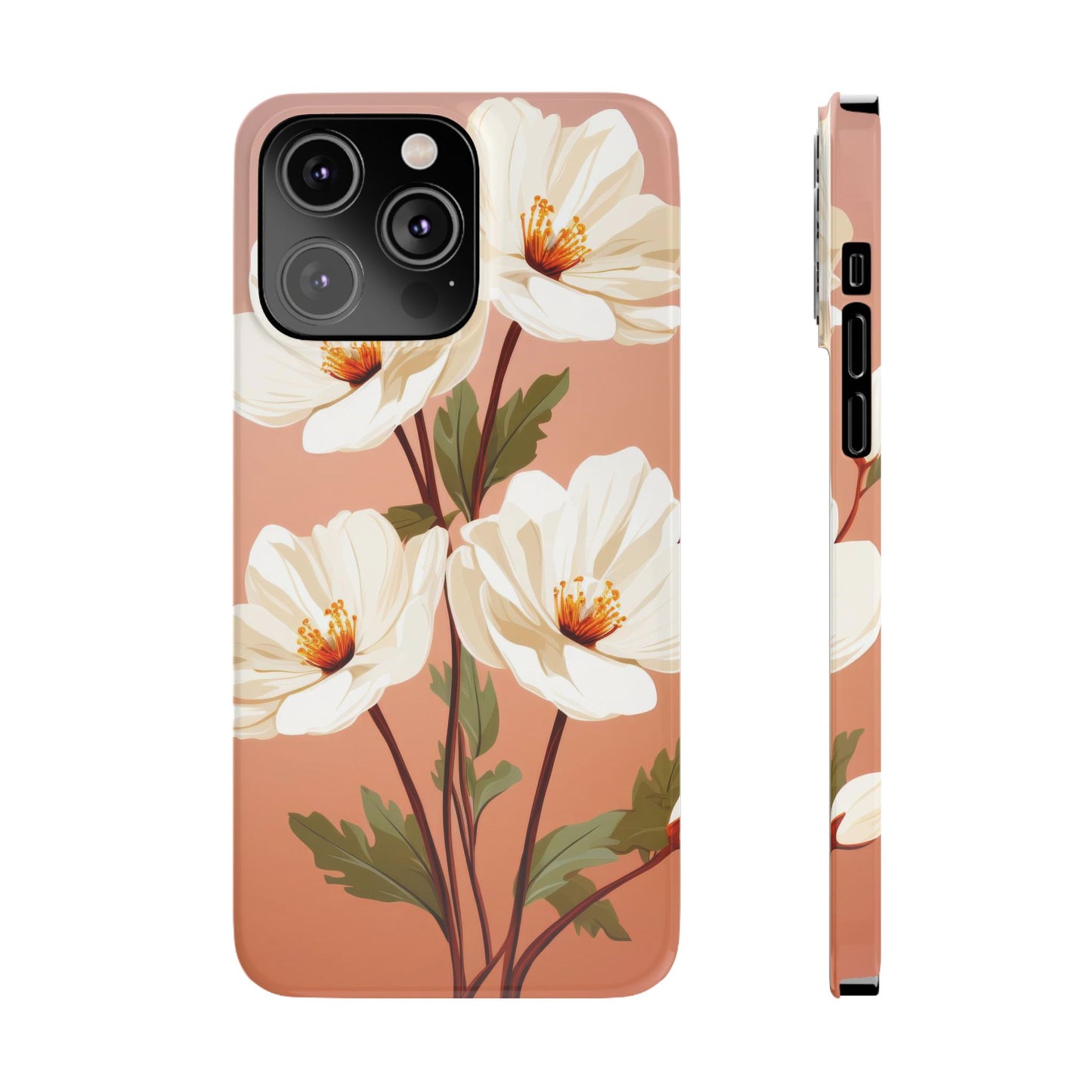 Elegant White Flower - iPhone Case