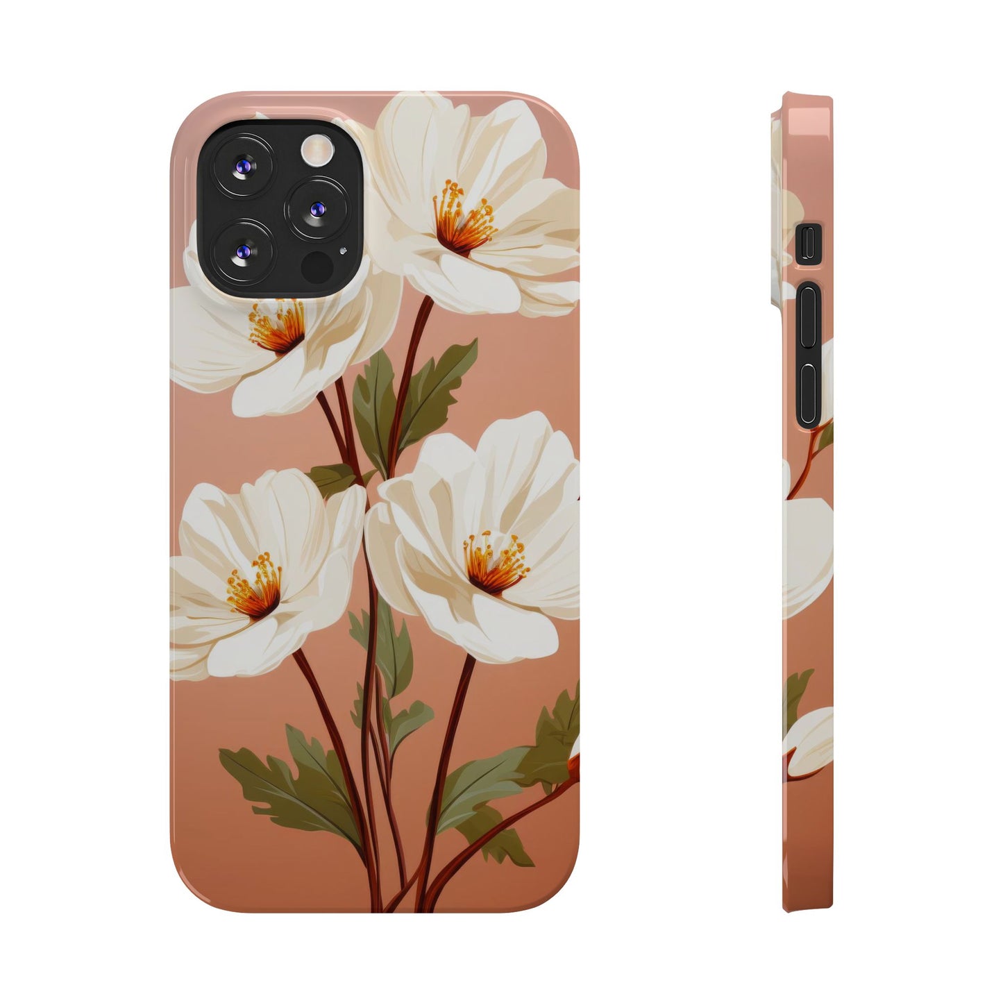 Elegant White Flower - iPhone Case