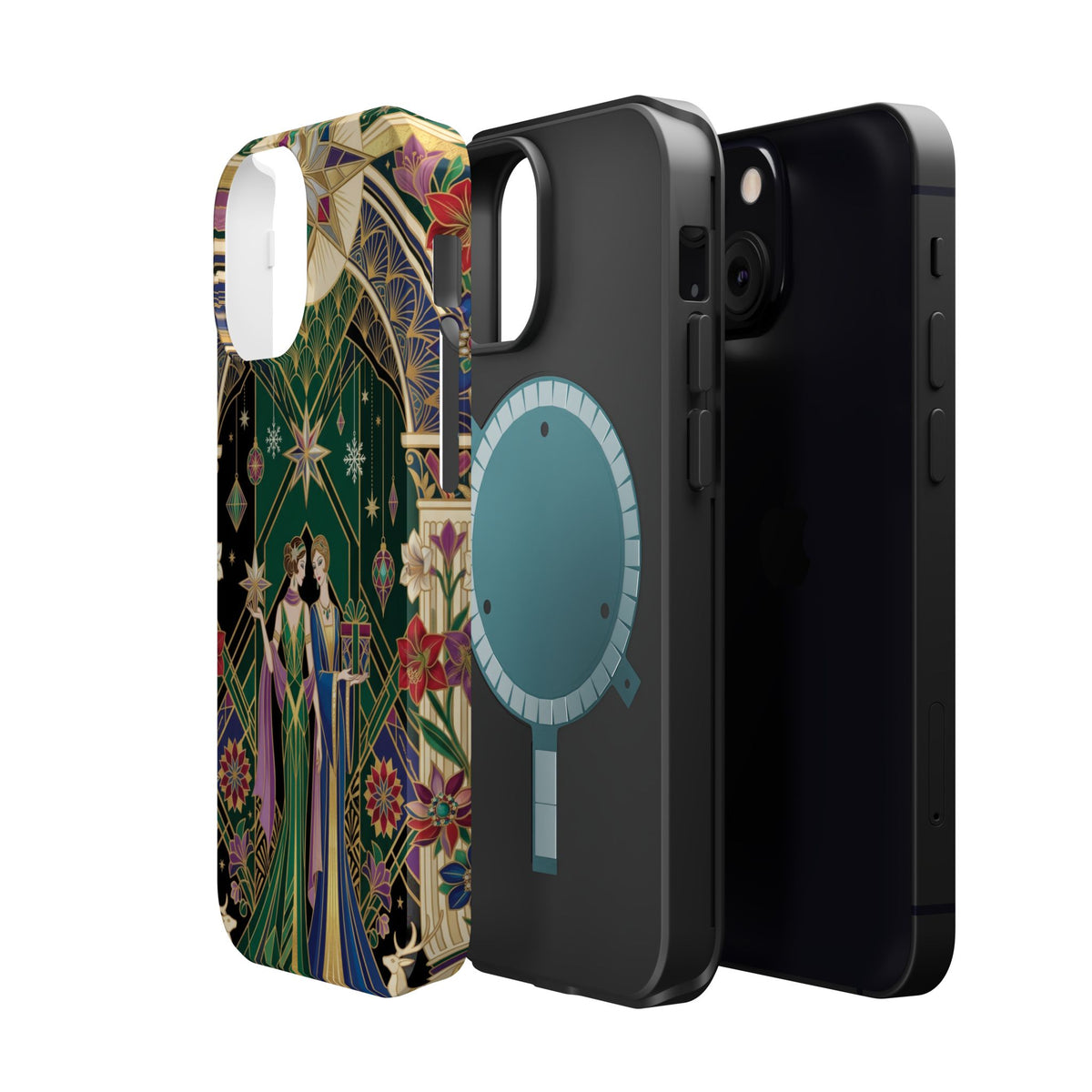 Art Deco Festive Figures - Magnetic iPhone Case