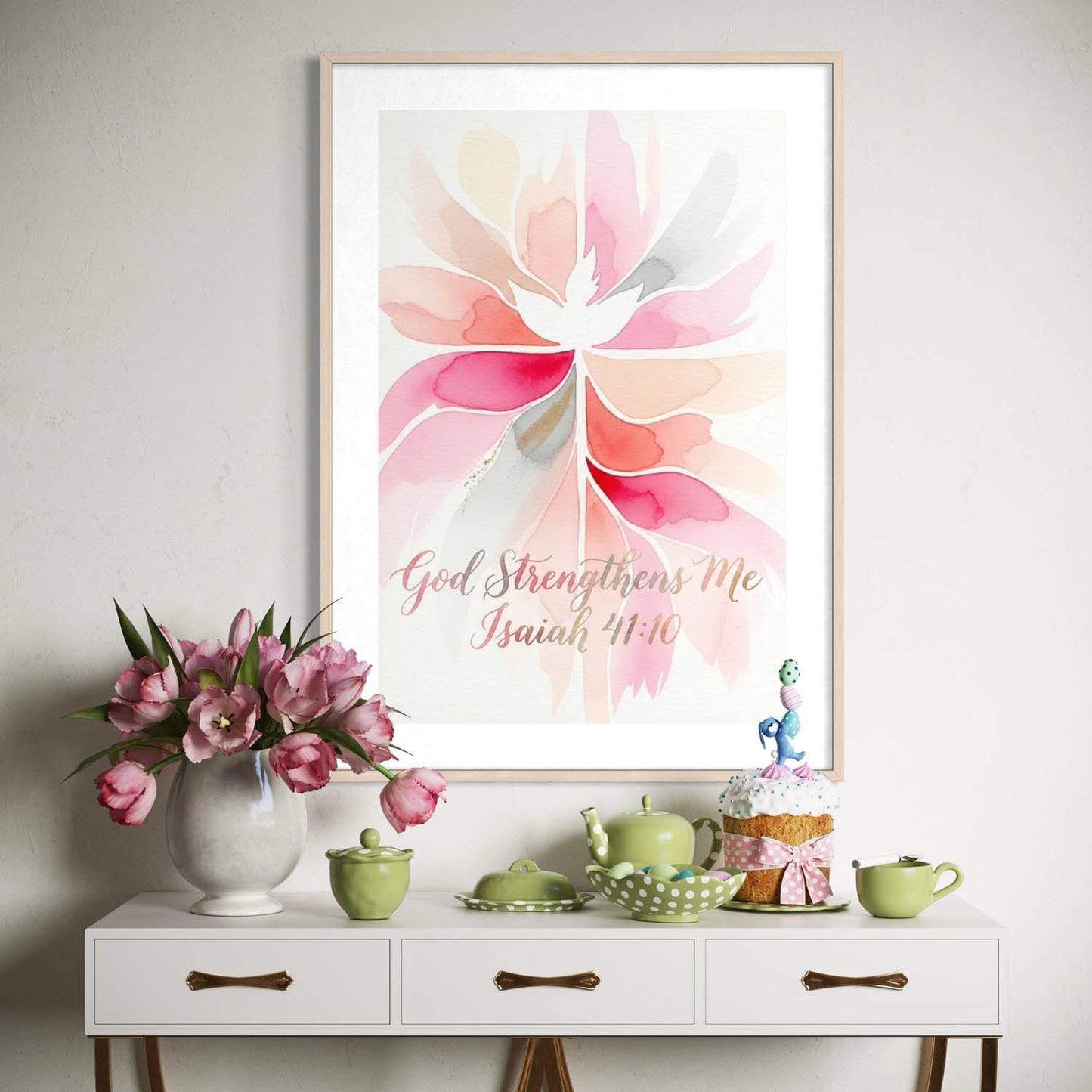 God Strengthens Me - Art Print