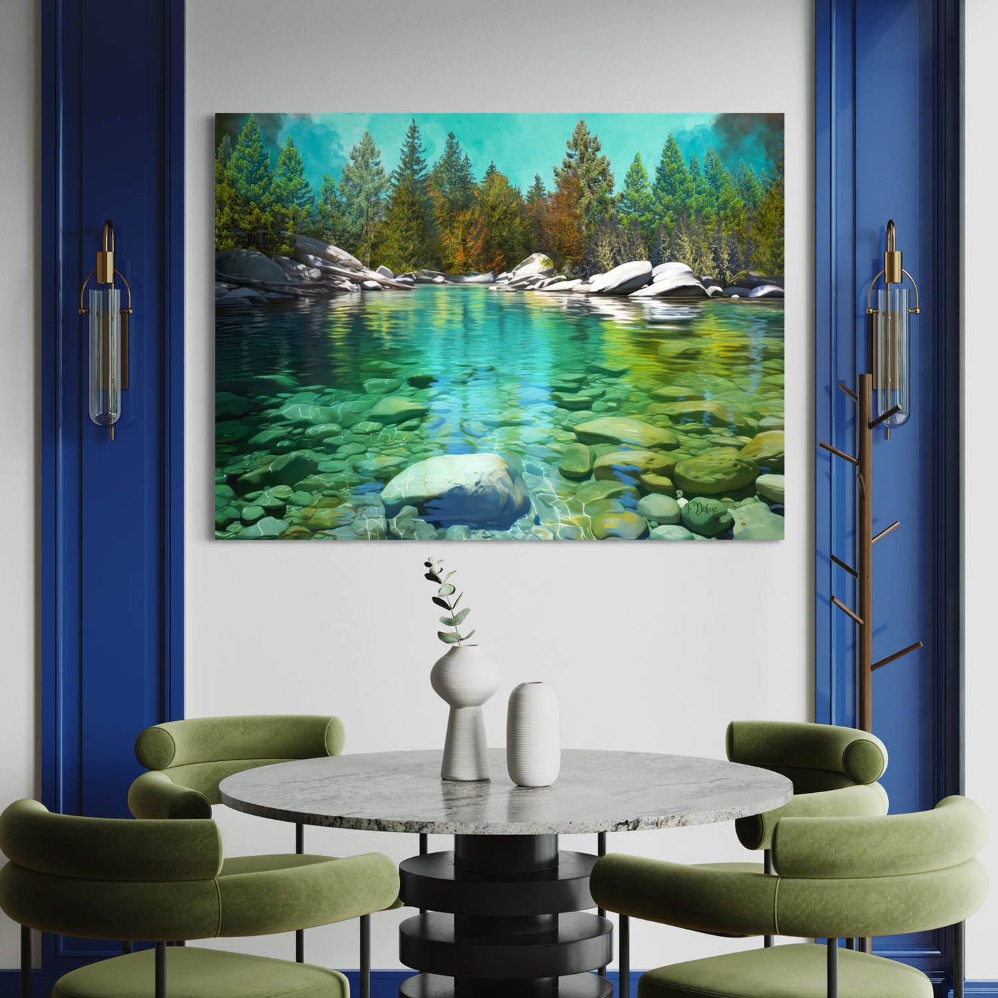 Turquoise Lake - Canvas Wall Art