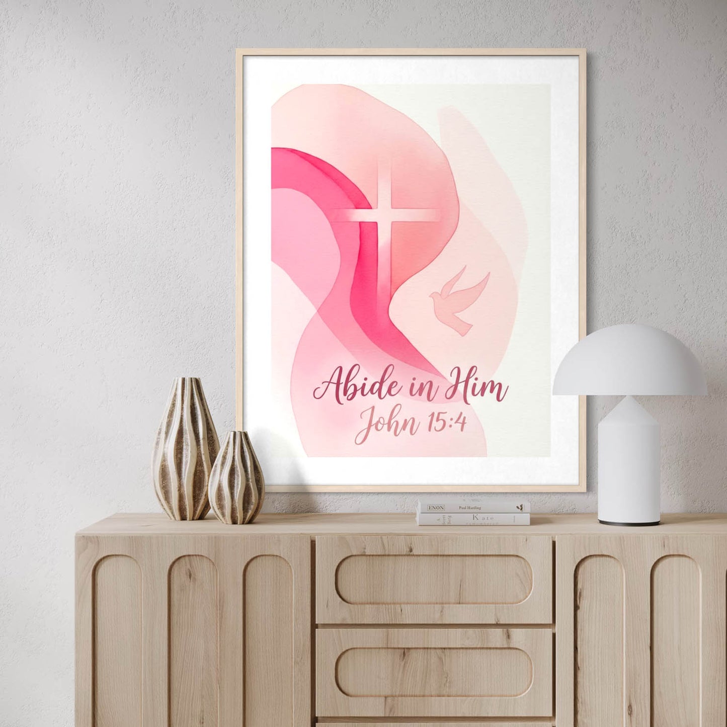 Abide in Him - Christian Art Print