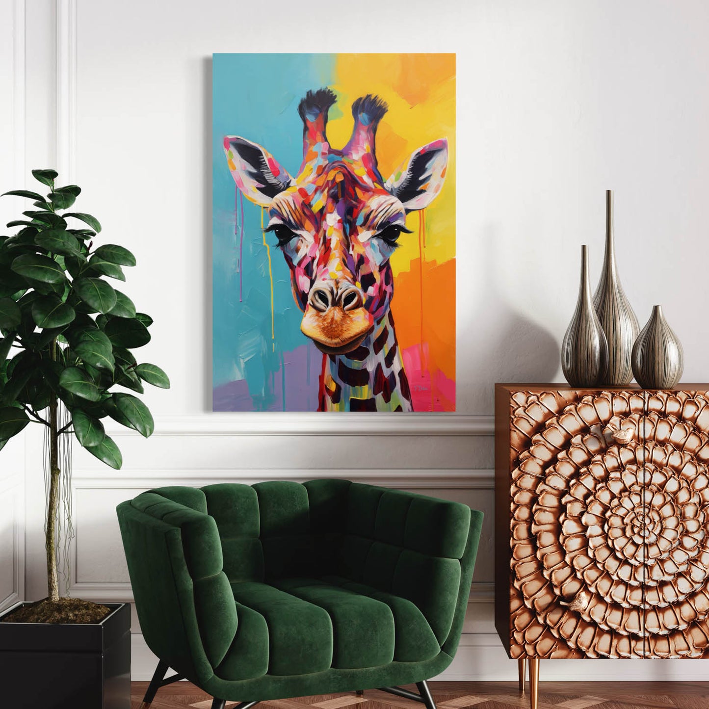 Gentle Giraffe - Canvas Wall Art