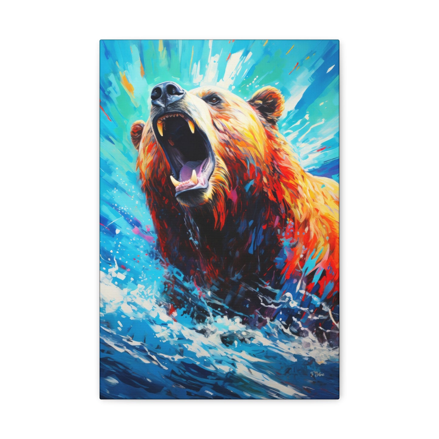 Roaring Bear - Canvas Wall Art