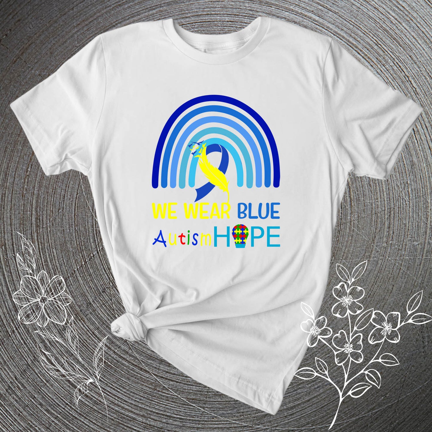 We Wear Blue, Autism T-Shirt