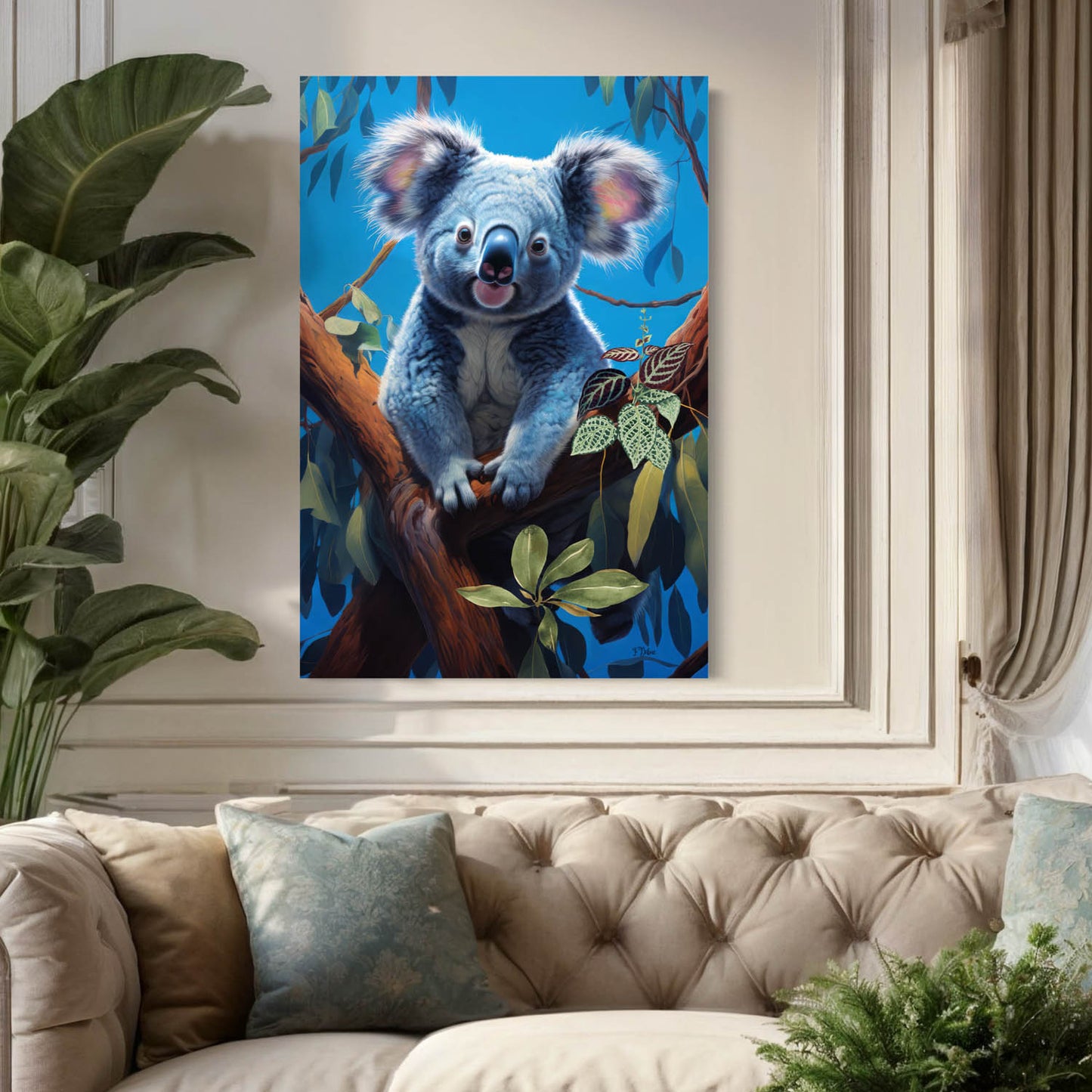 Playful Koala - Canvas Wall Art