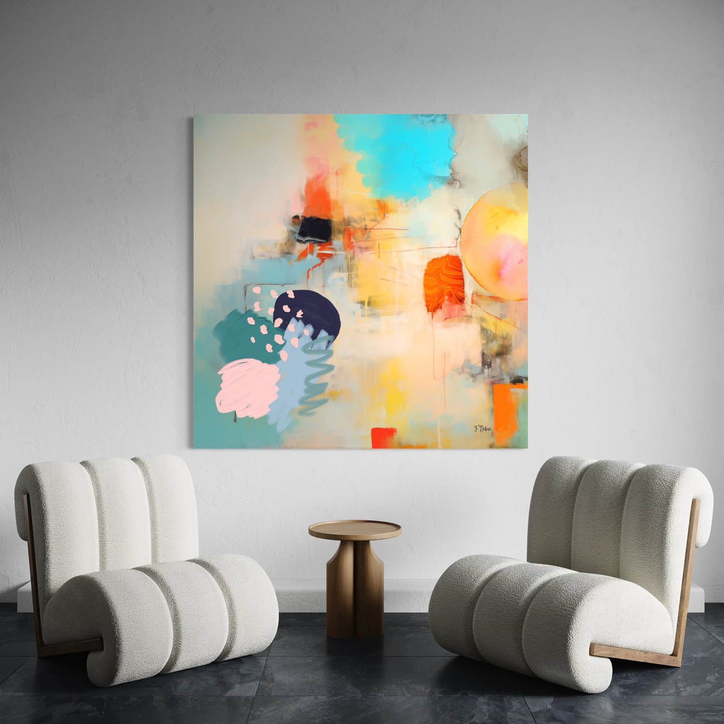 Luminous Depth – Textured Abstract Canvas