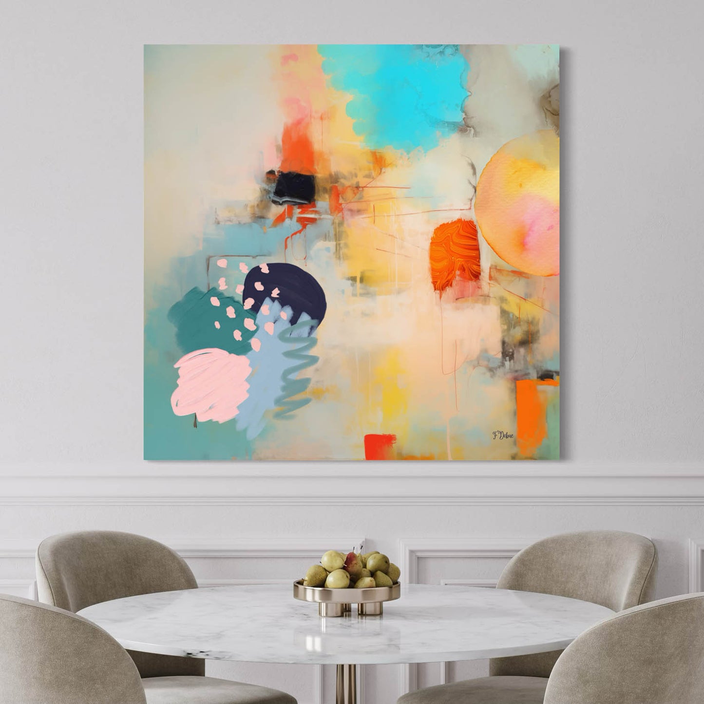 Luminous Depth – Textured Abstract Canvas