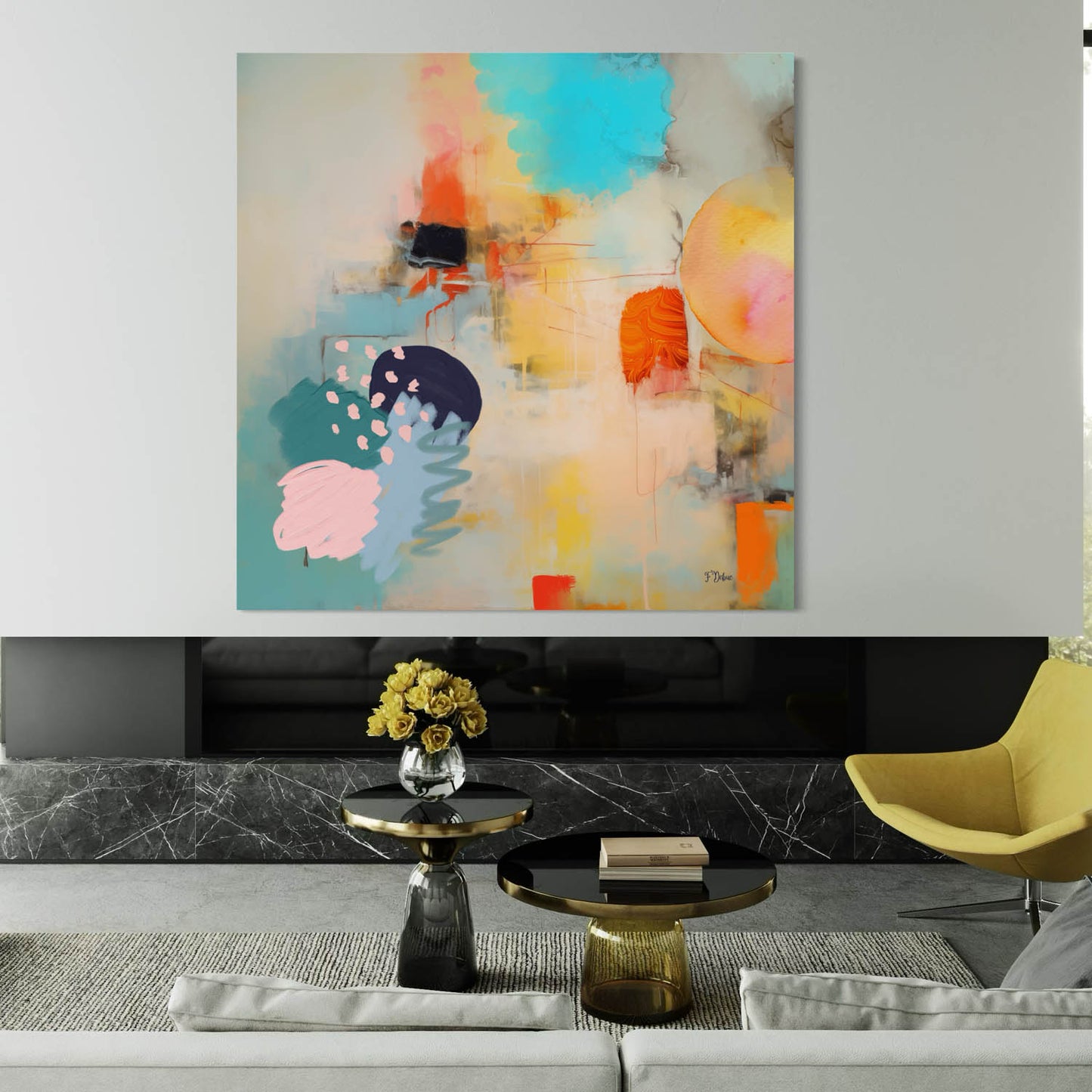 Luminous Depth – Textured Abstract Canvas