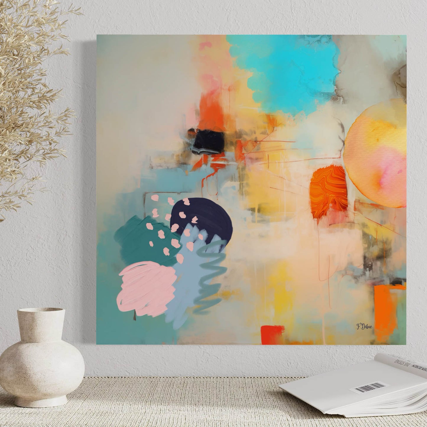 Luminous Depth – Textured Abstract Canvas