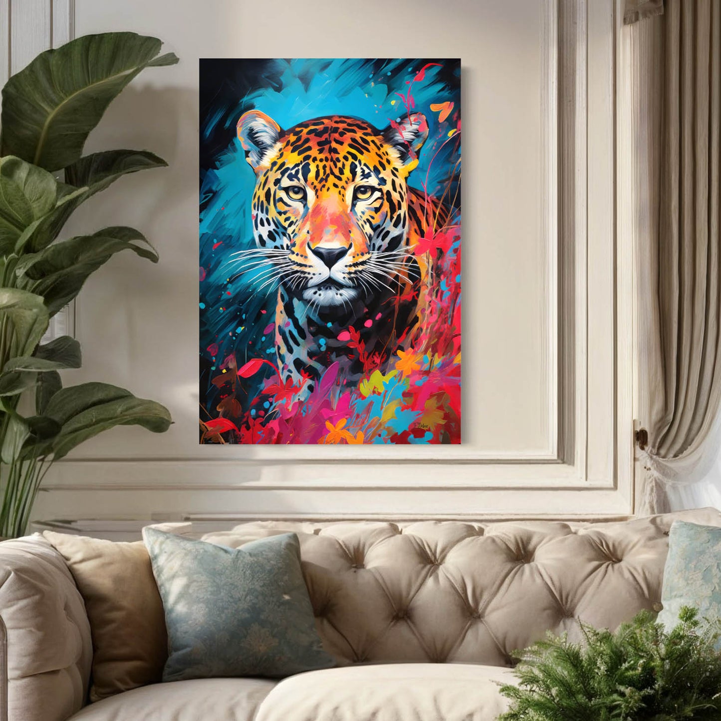 Fierce Leopard - Canvas Wall Art