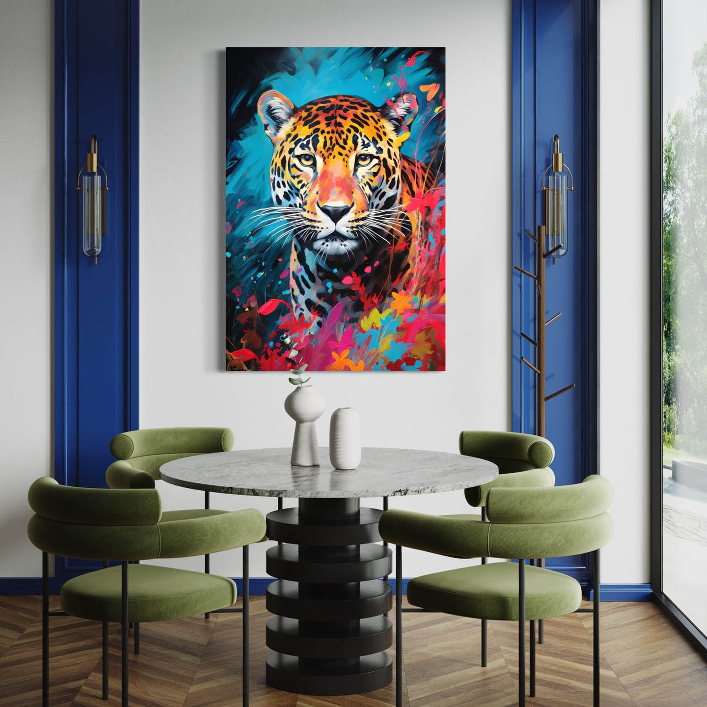 Fierce Leopard - Canvas Wall Art