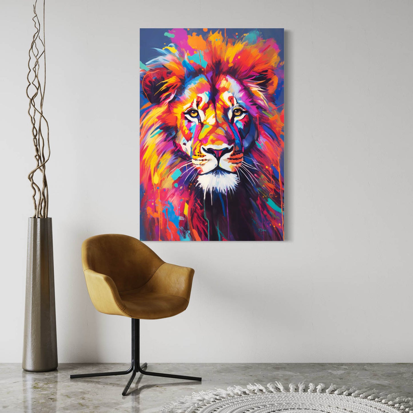 Fierce Lion - Canvas Wall Art