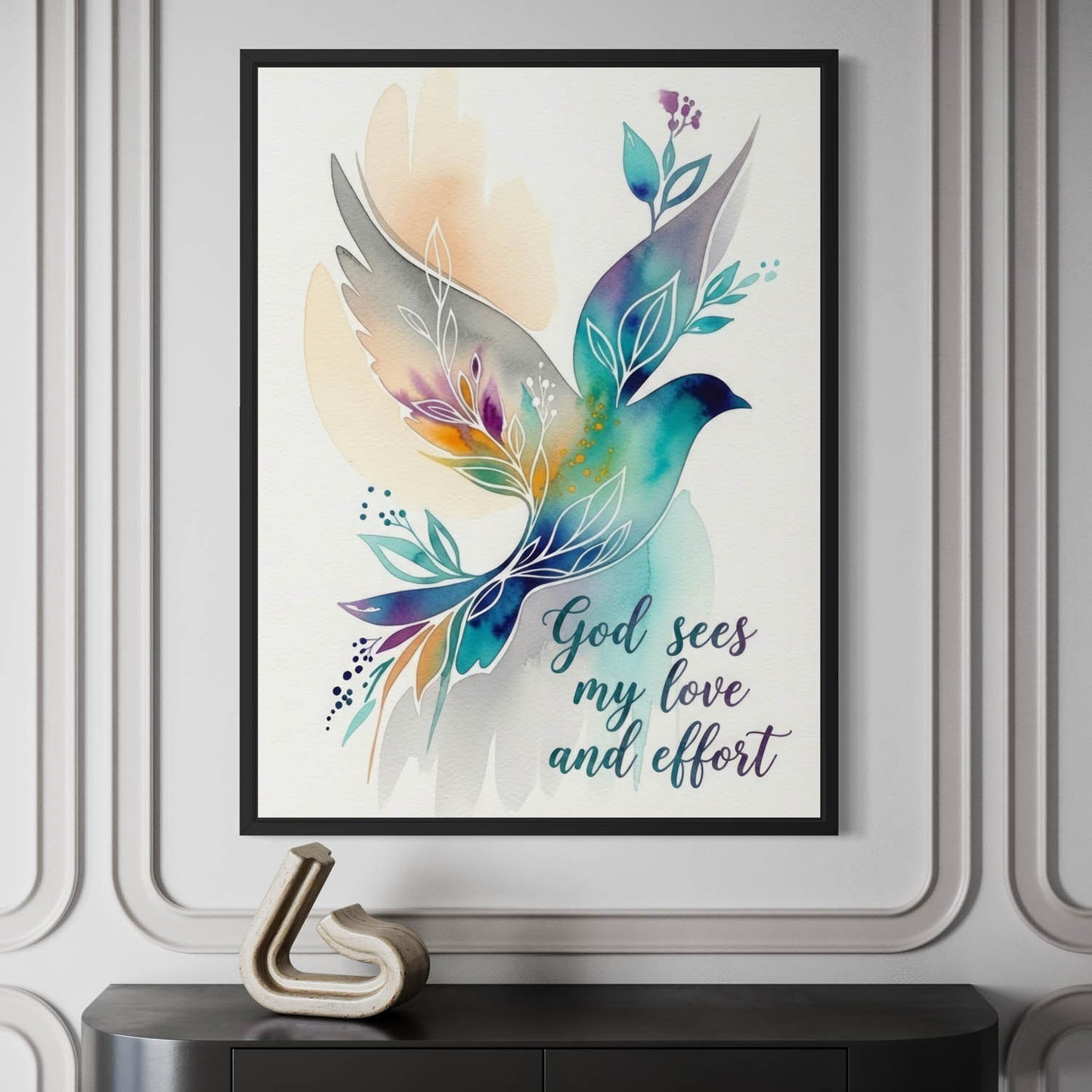 God Sees My Love - Christian Art Print