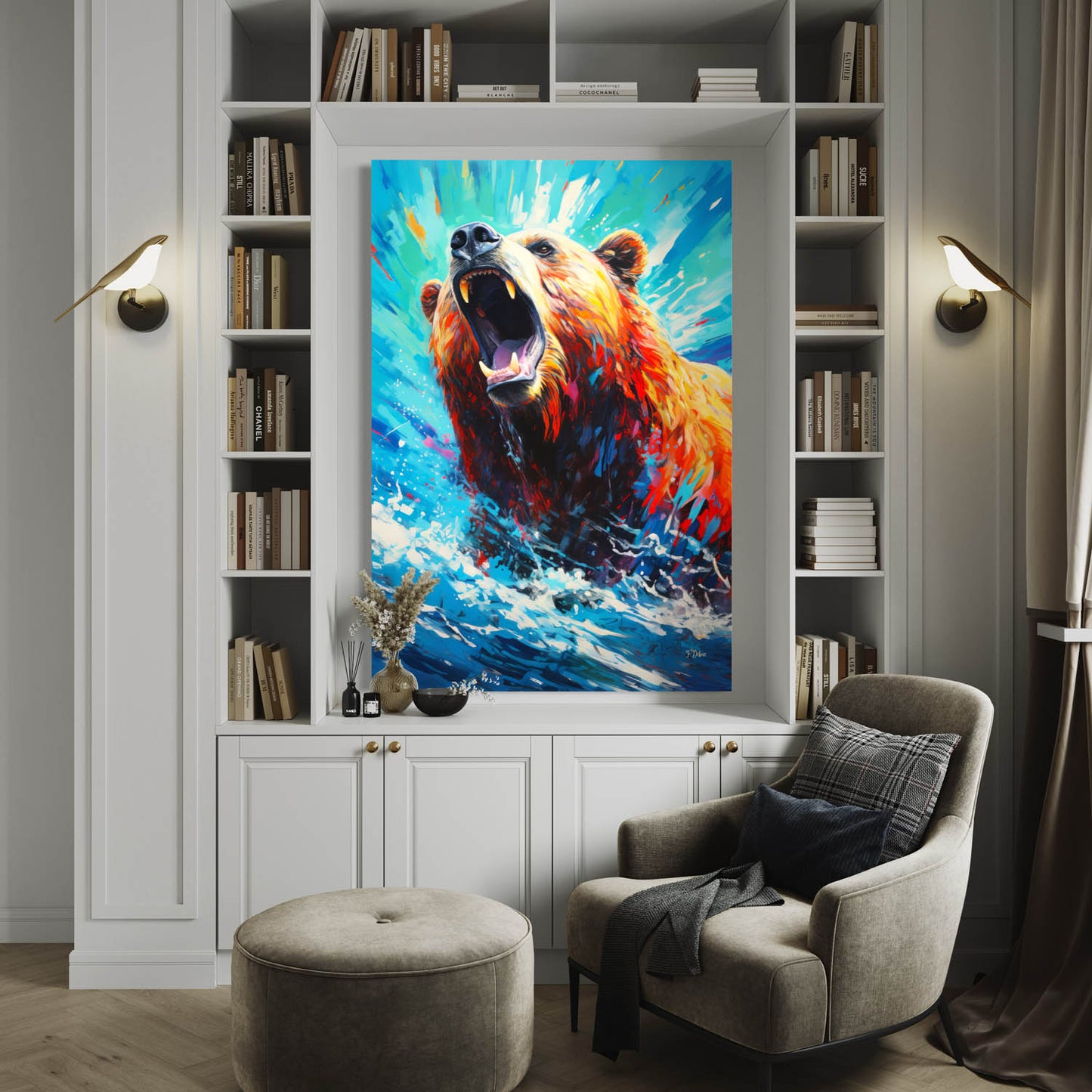 Roaring Bear - Canvas Wall Art