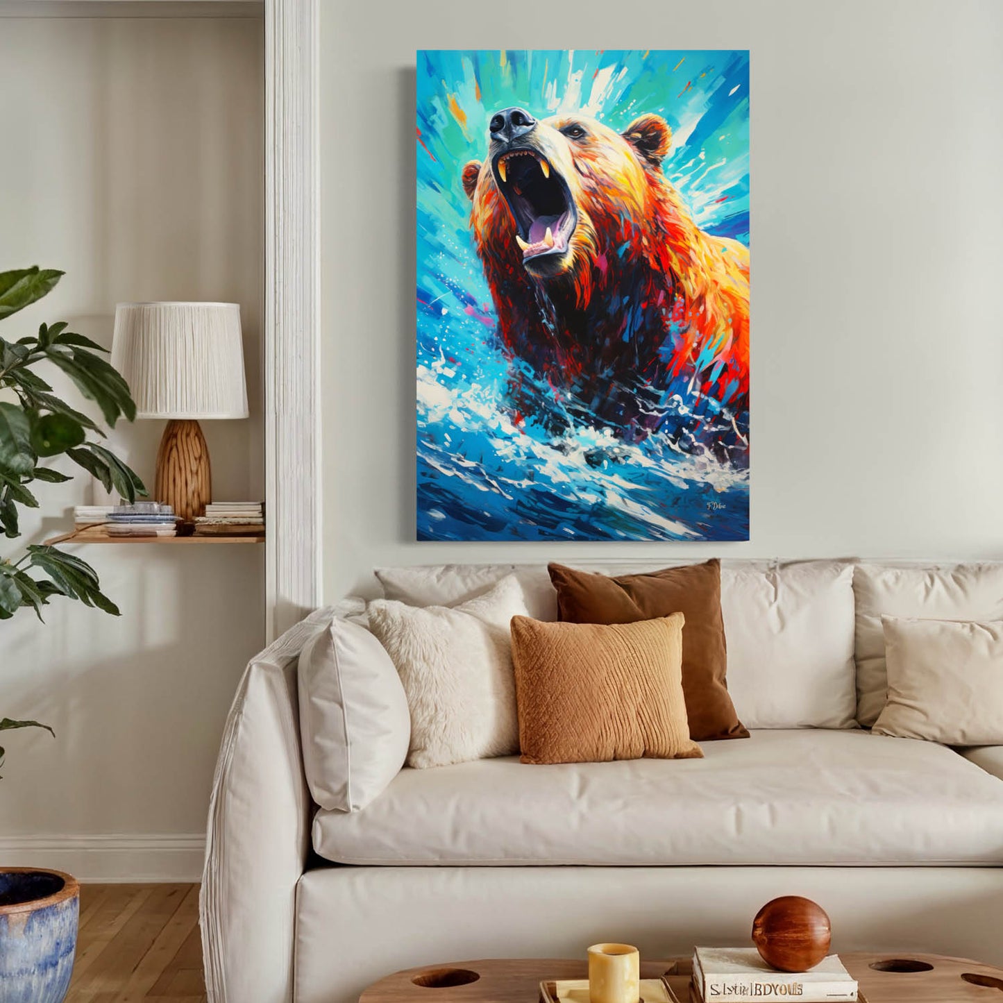 Roaring Bear - Canvas Wall Art