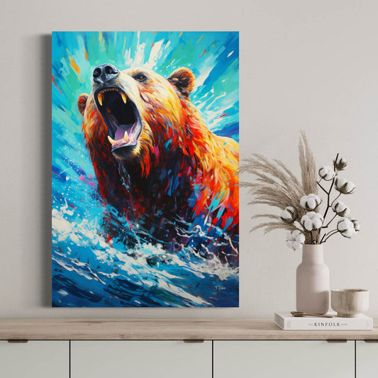 Roaring Bear - Canvas Wall Art