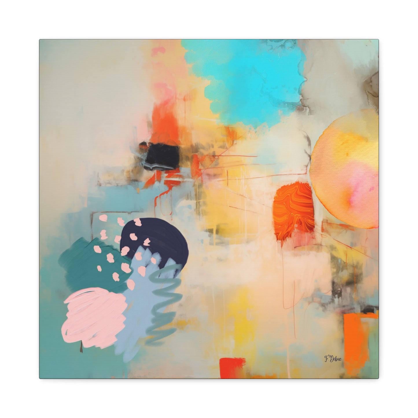 Luminous Depth – Textured Abstract Canvas