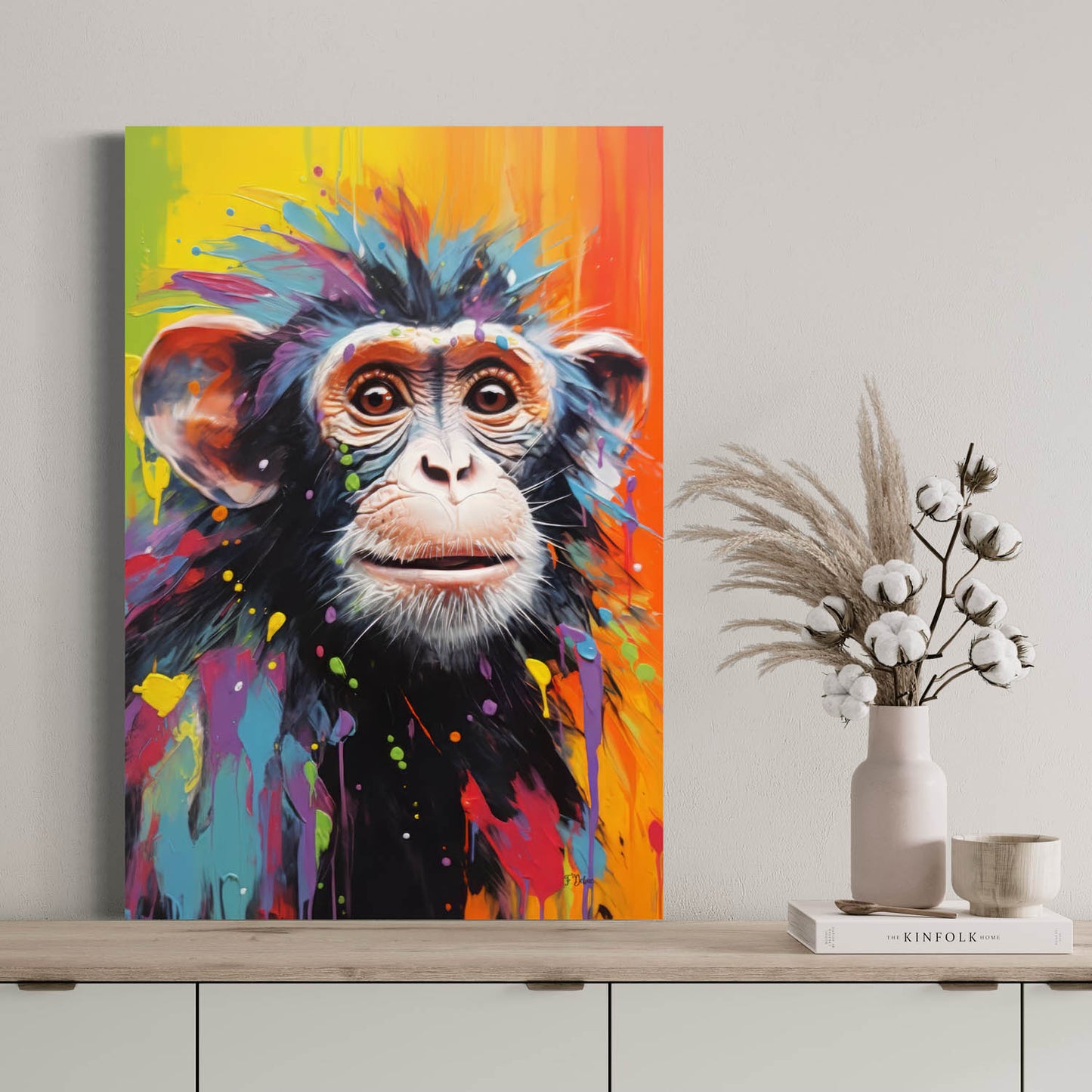 Abstract Monkey - Canvas Wall Art