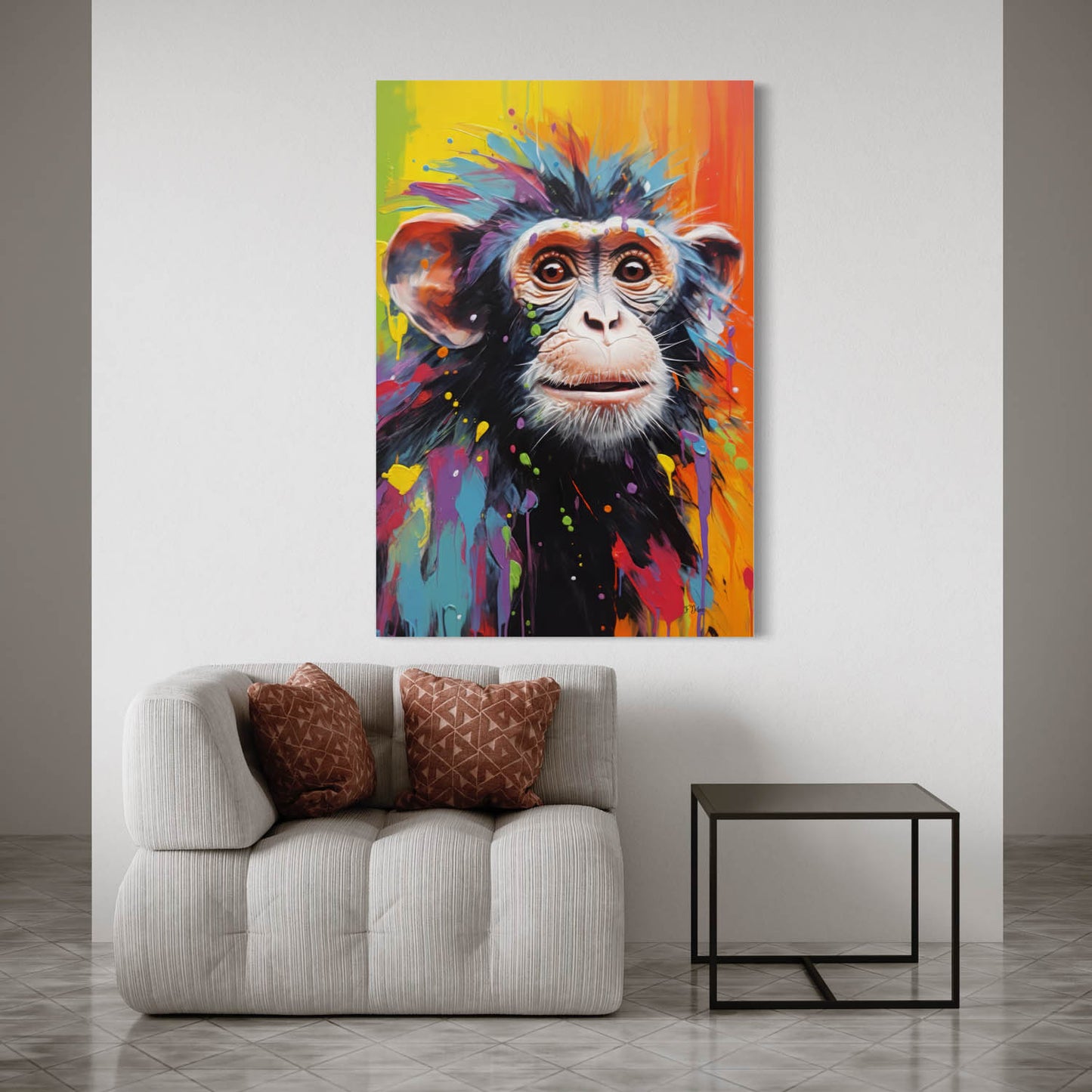 Abstract Monkey - Canvas Wall Art