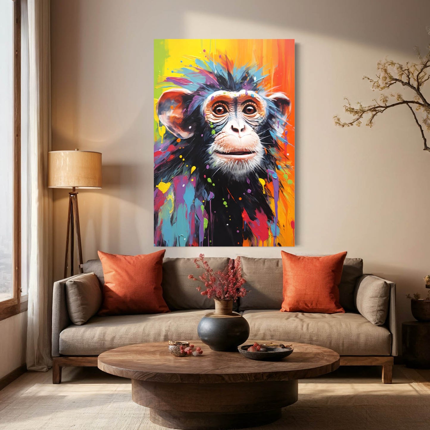 Abstract Monkey - Canvas Wall Art