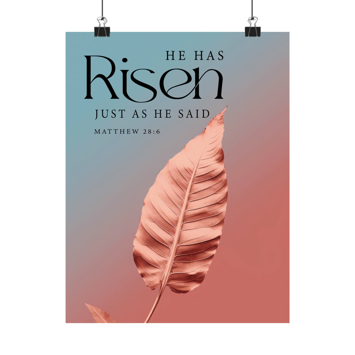 He Has Risen Art Print, Bible Verse Floral & Botanical Wall Art ...