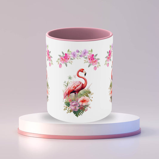 Flamingo Floral Mug