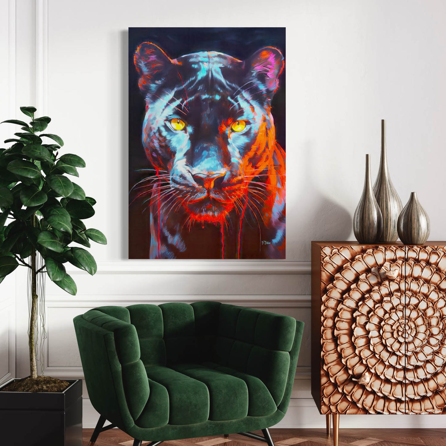 Stealthy Panther - Canvas Wall Art