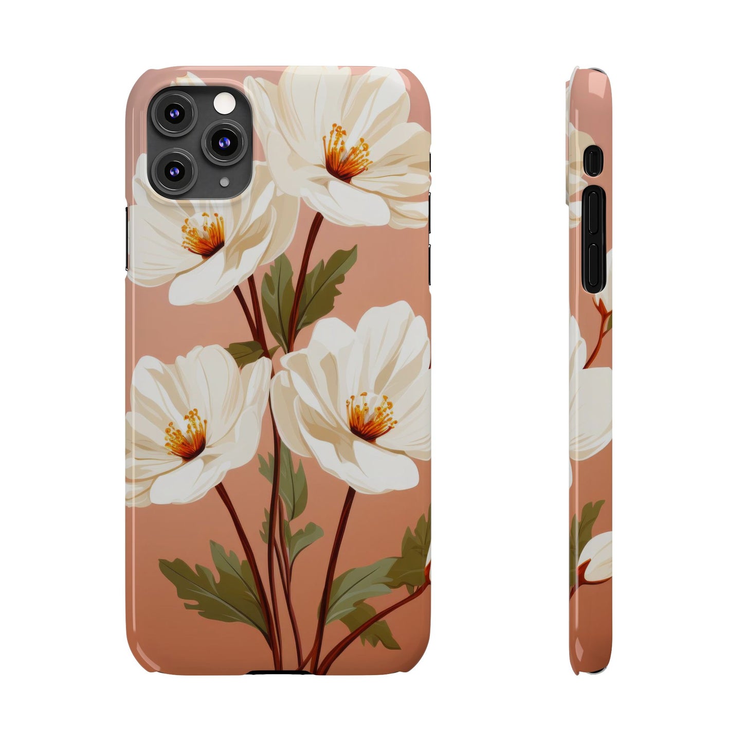 Elegant White Flower - iPhone Case