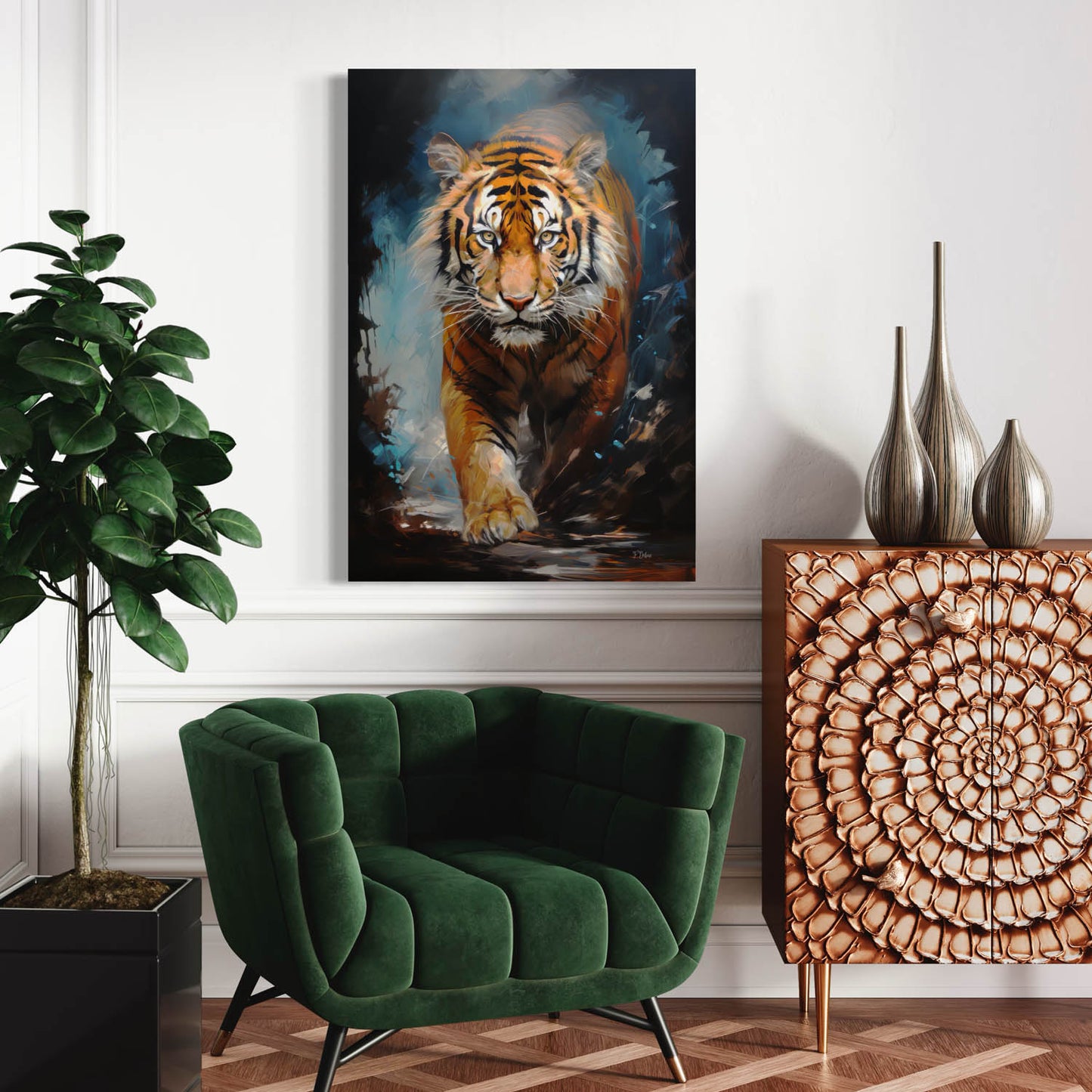 Fierce Tiger - Canvas Wall Art