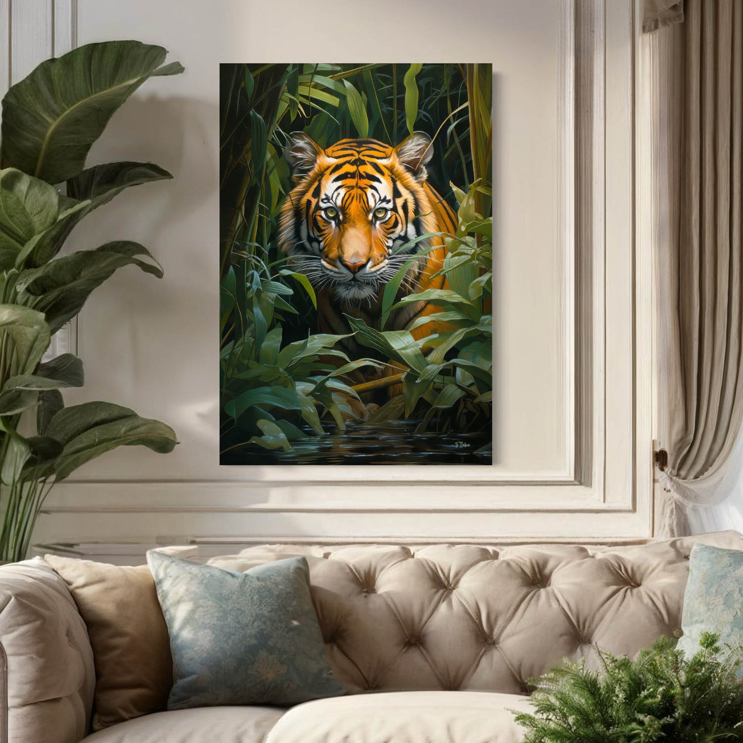 Ferocious Tiger - Canvas Wall Art