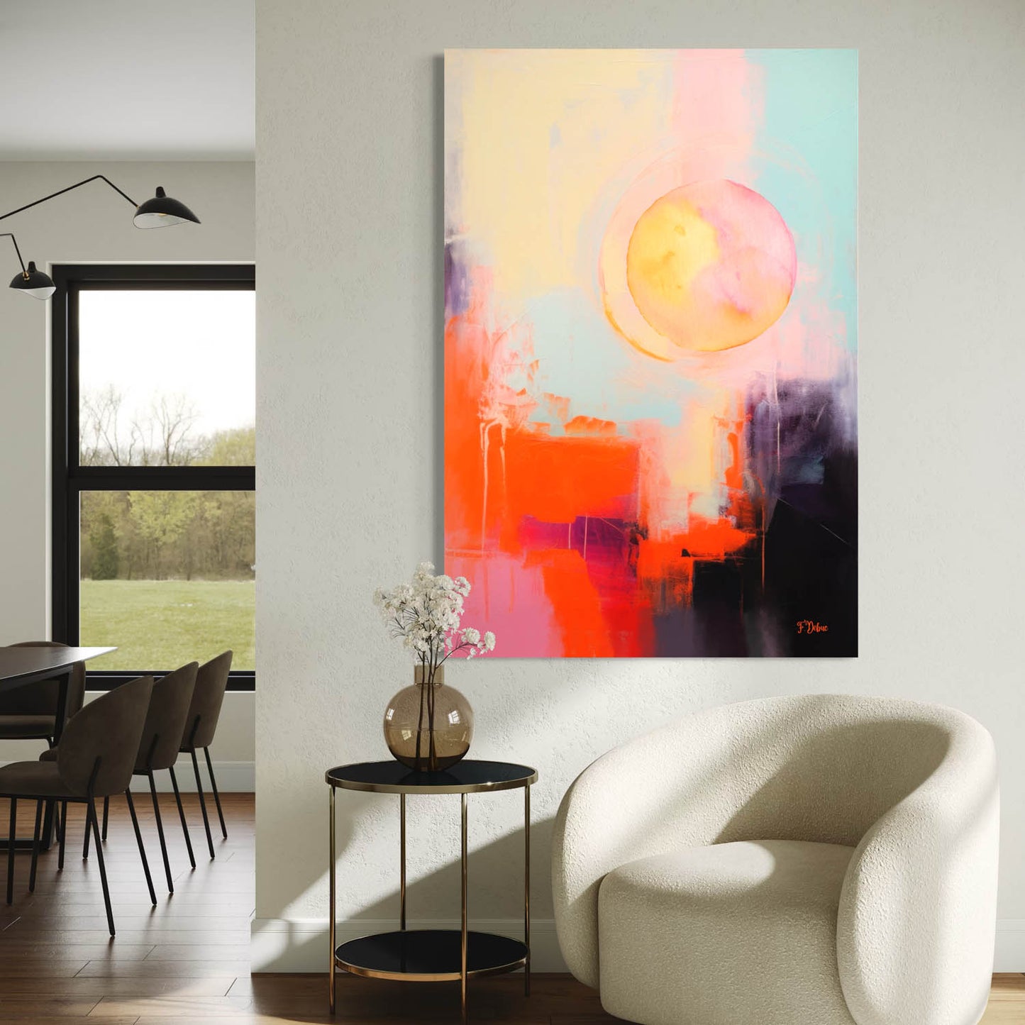 Fire Within – Expressionist Abstract Canvas