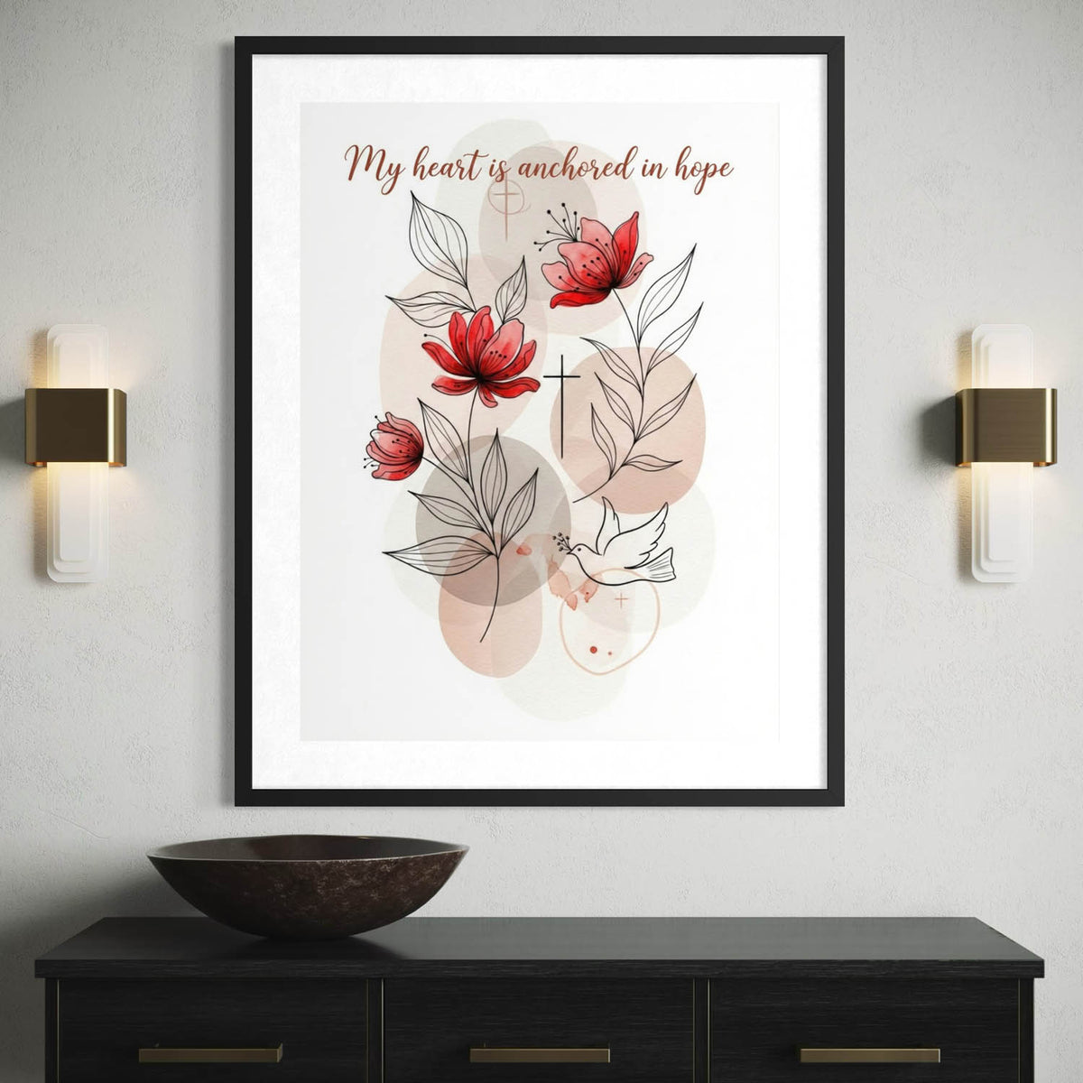 My Heart Is Anchored in Hope - Art Print