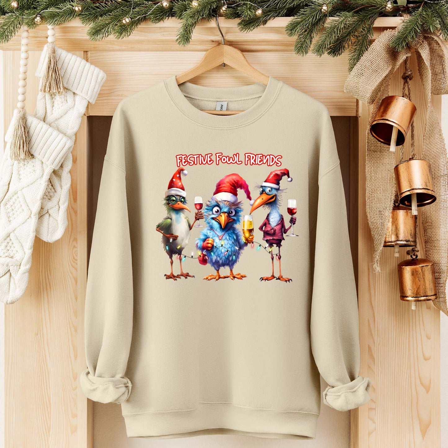 Funny Christmas Bird Sweatshirt