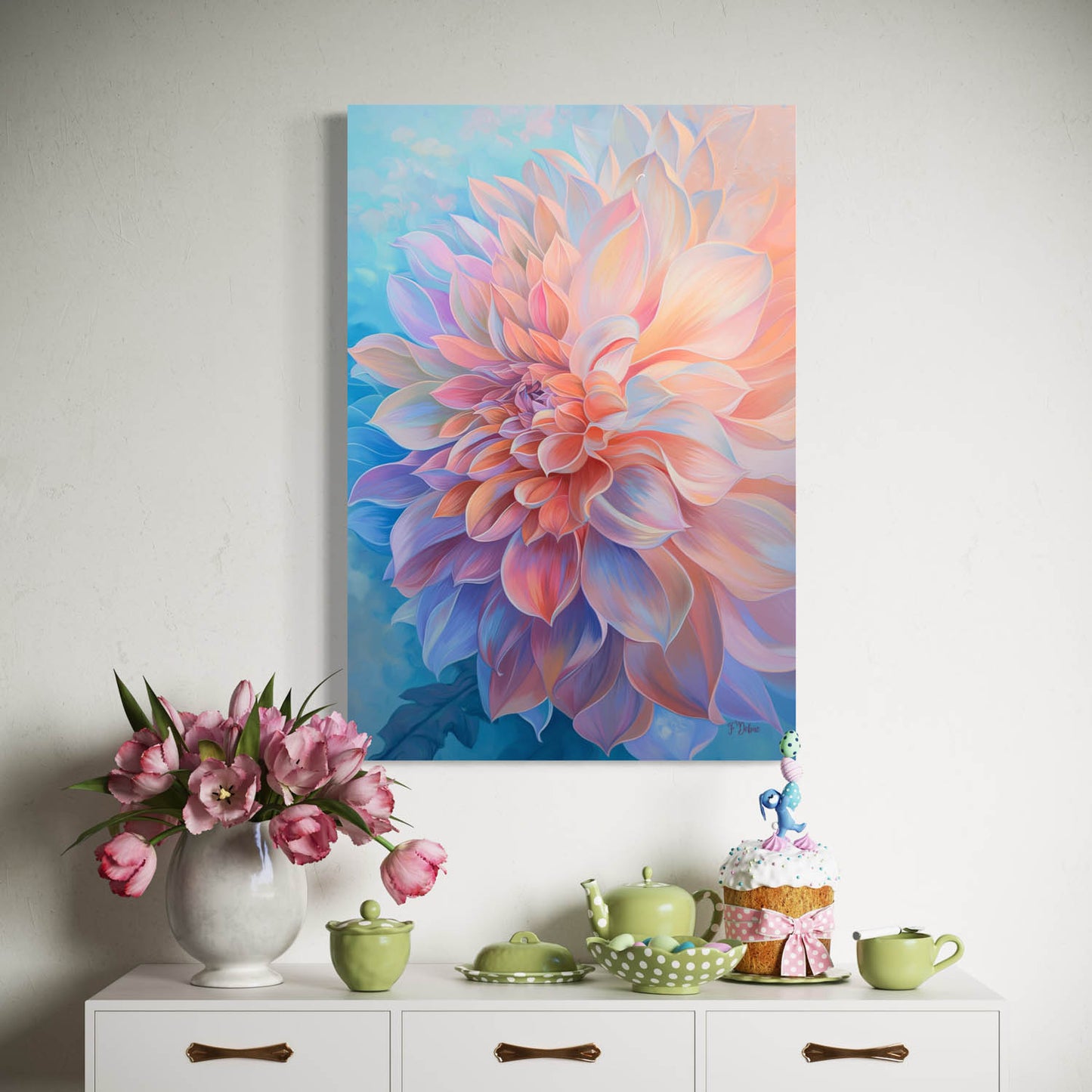Dahlia Splendor - Canvas Wall Art