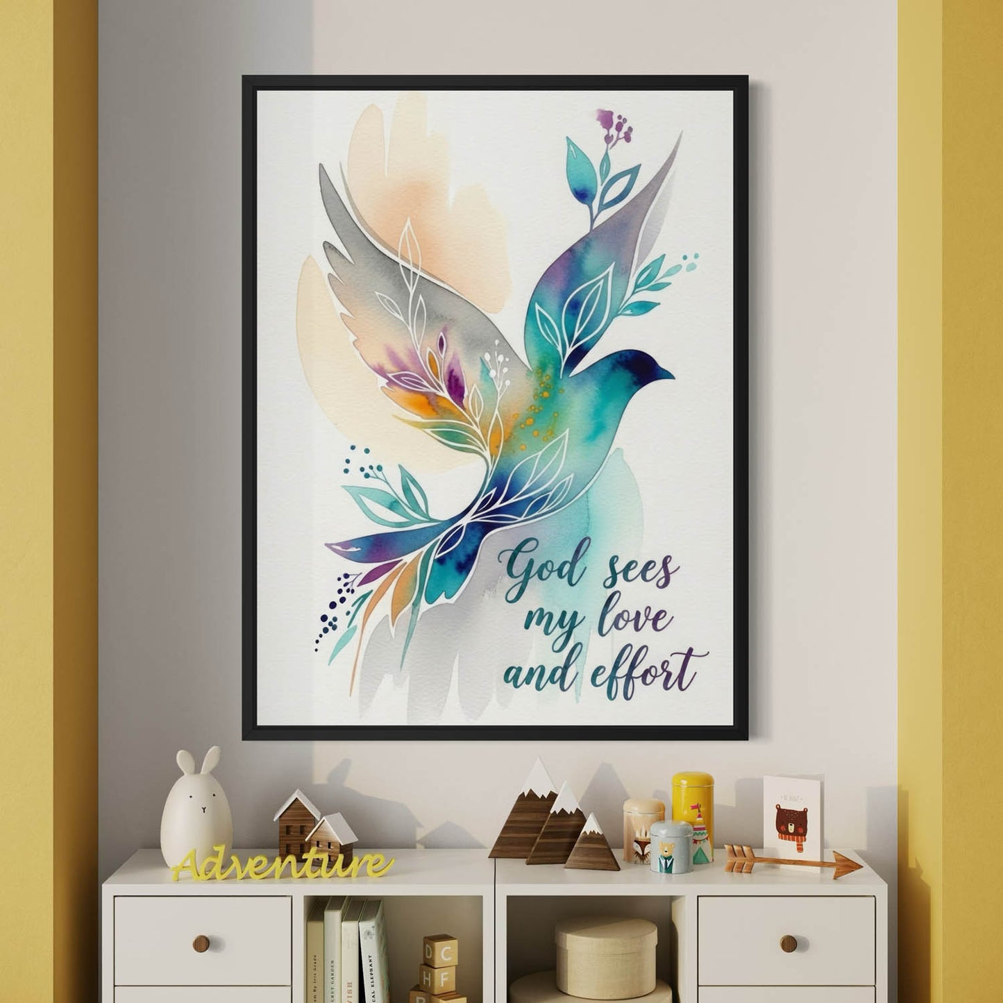 God Sees My Love - Christian Art Print