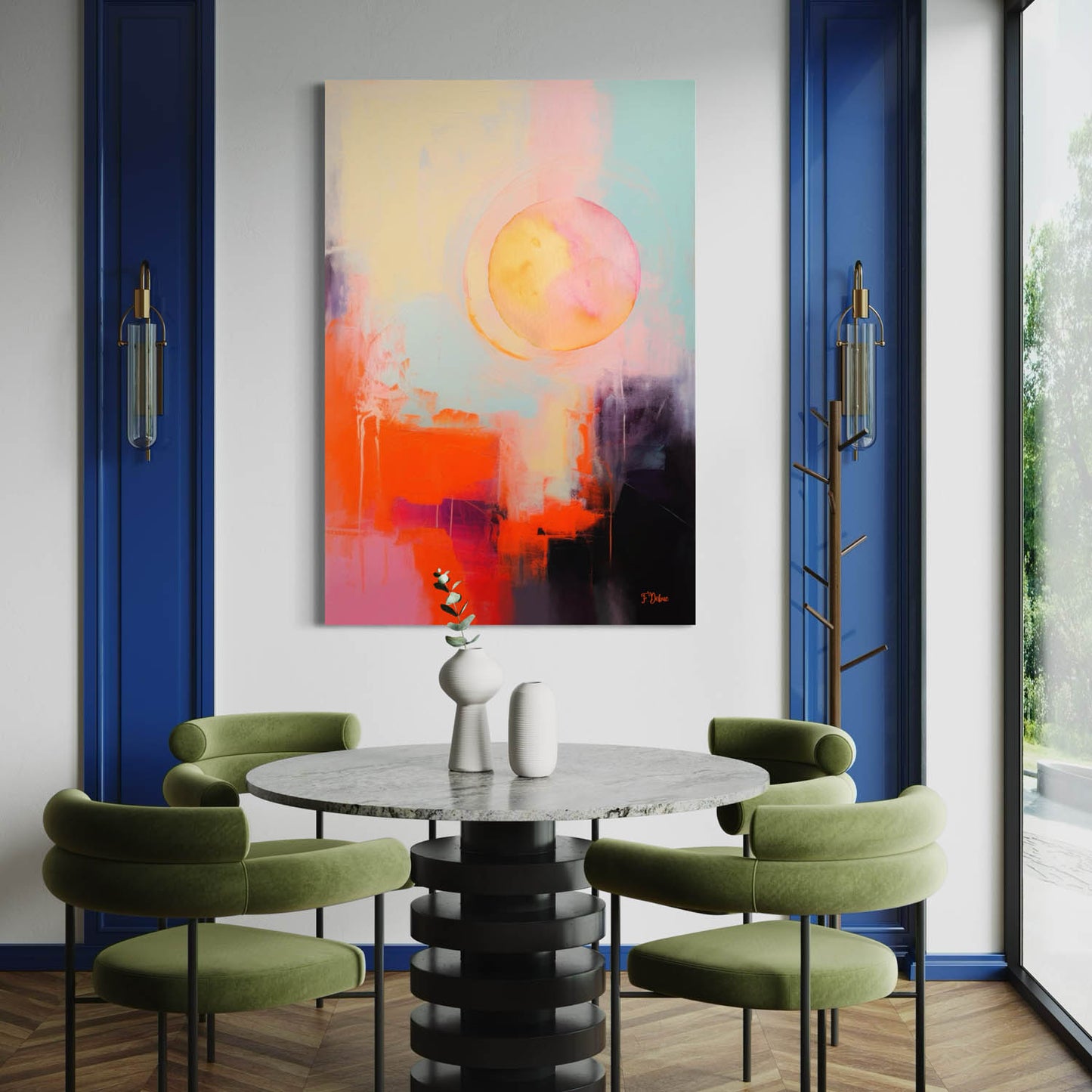 Fire Within – Expressionist Abstract Canvas