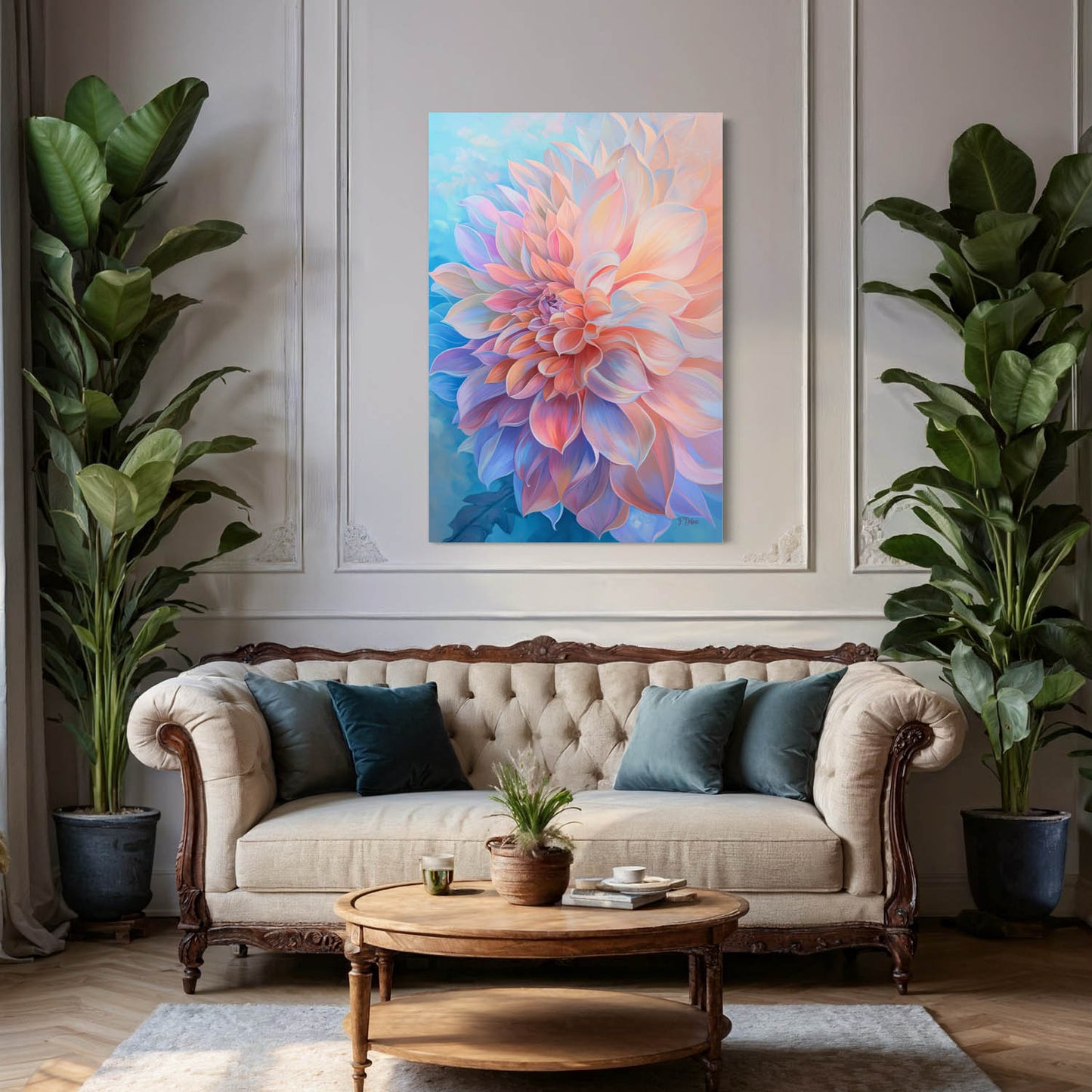 Dahlia Splendor - Canvas Wall Art