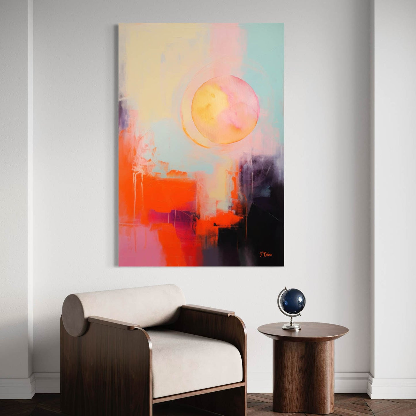 Fire Within – Expressionist Abstract Canvas