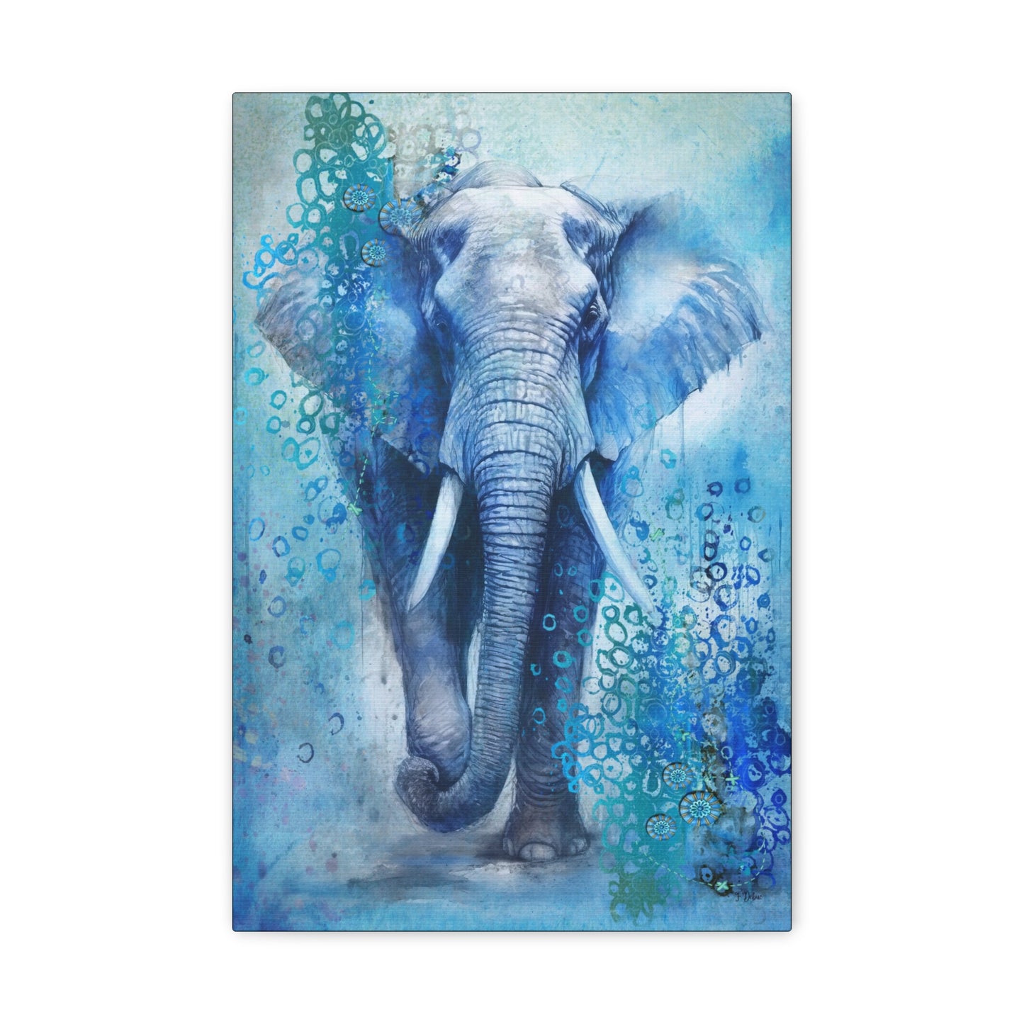 Blue Elephant - Canvas Wall Art