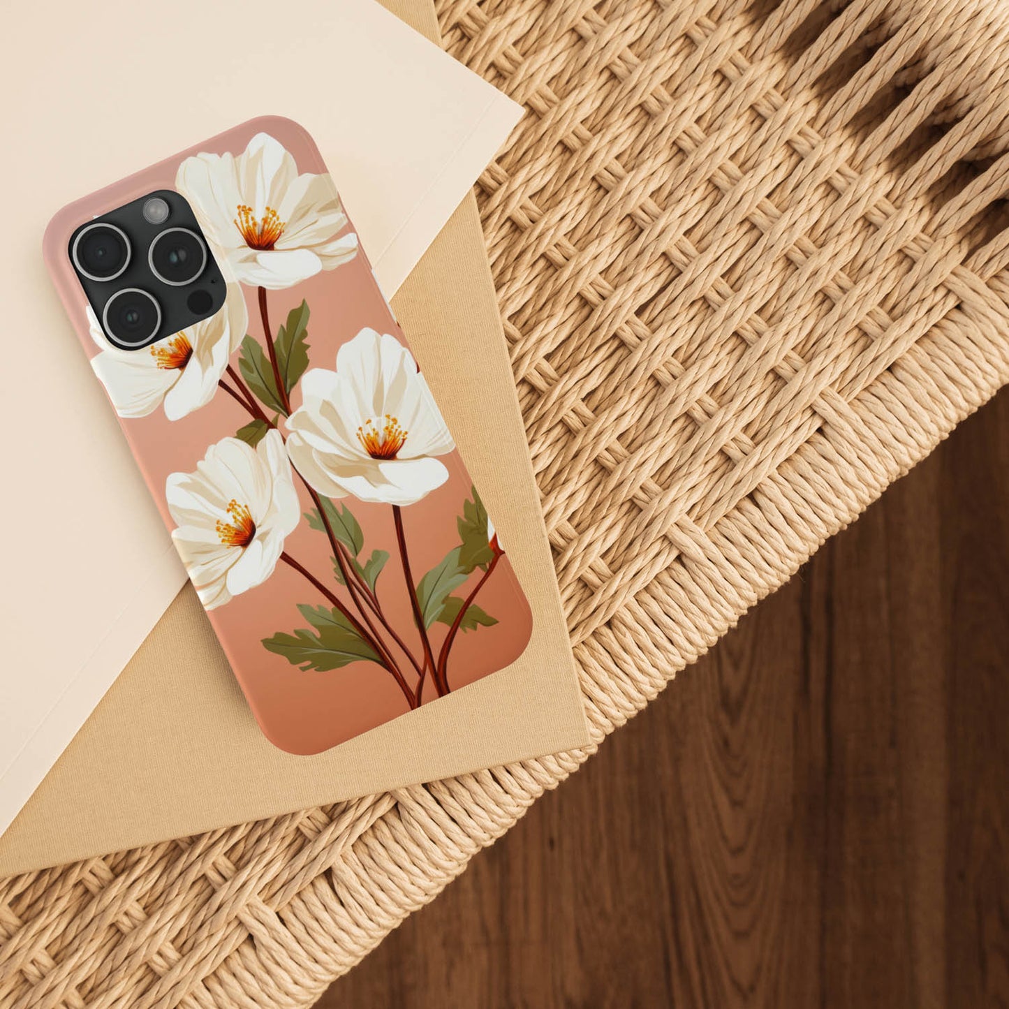 Elegant White Flower - iPhone Case