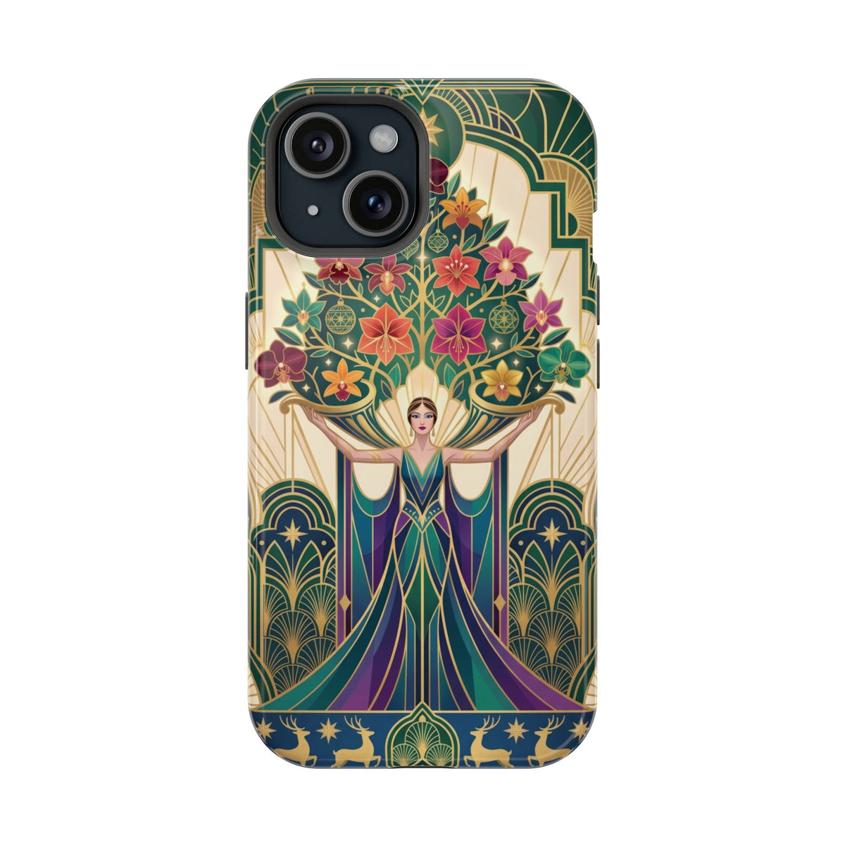 Art Deco Floral Goddess - Magnetic iPhone Case