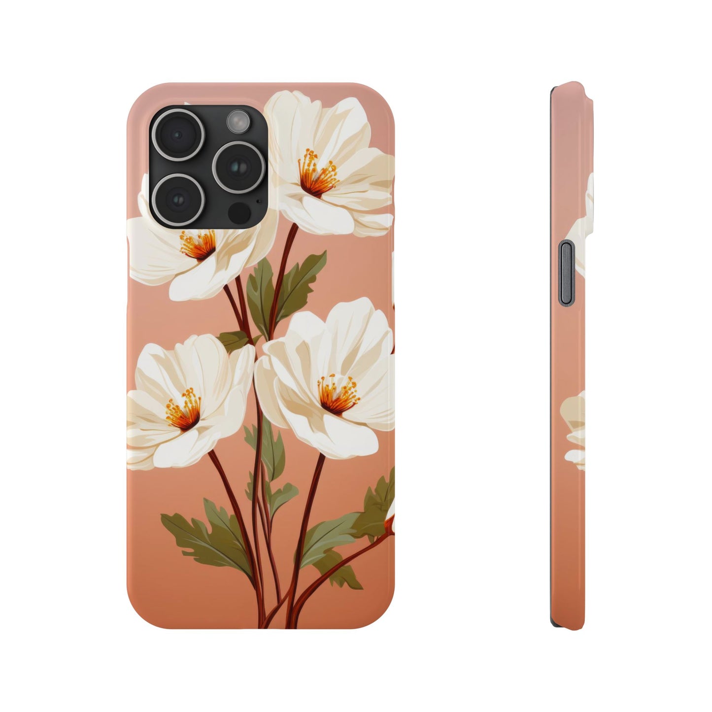 Elegant White Flower - iPhone Case