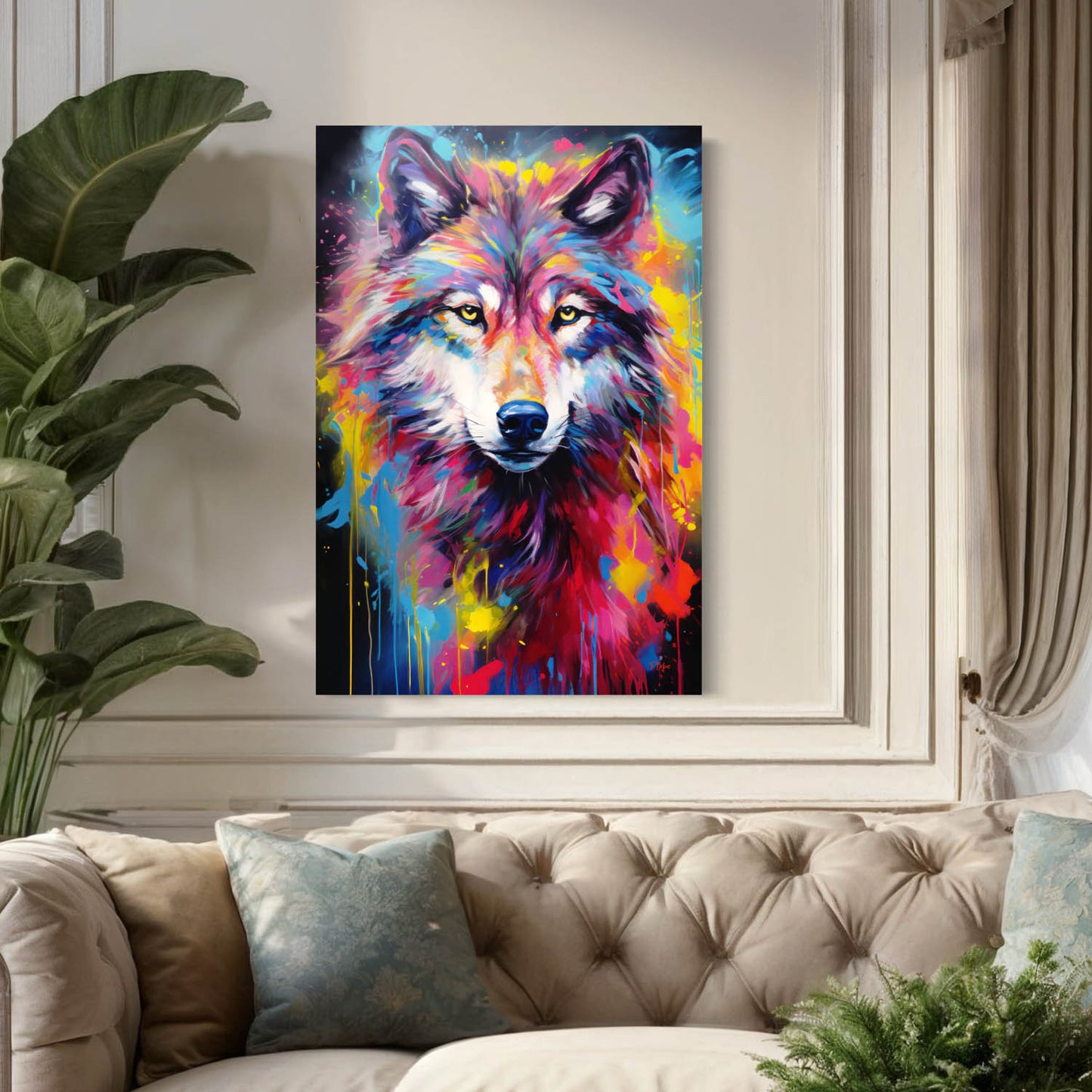 Striking Wolf - Canvas Wall Art